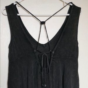 Dark grey tank w/back detail